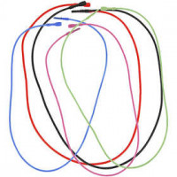 Colliers élastiques, L: 46 cm, épaisseur 1,65 mm, Couleurs assorties, 5assortis [HOB-515960]