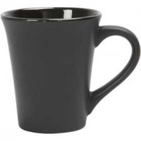 Tasses en porcelaine, h: 10 cm, d: 5,9-8,7 cm, noir, 12pièces, env. 300 ml [HOB-55609]