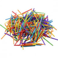 Allumettes, L: 5 cm, d: 2 mm, Couleurs assorties, bouleau, 500gr [HOB-56490]