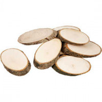 Disques en bois, env. 7,5x4,5 cm, épaisseur 8 mm, 20pièces [HOB-56791]