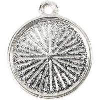 Pendentif cabochon, d: 16 mm, la taille du trou 14 mm, 4pièces, la taille du trou 1,5 mm [HOB-601090]