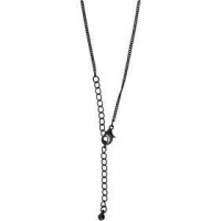 Chaîne, L: 80 cm, d: 1 mm, noir, 1pièce [HOB-60138]