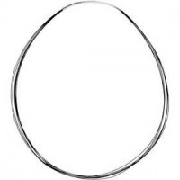 Collier, L: 42,5 cm, d: 1 mm, 1 pièce, noir [HOB-60139]