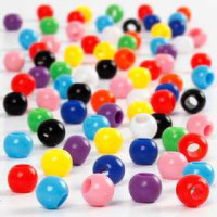 Perles Pony, d: 6 mm, la taille du trou 3 mm, 75 g, 125ml [HOB-618310]