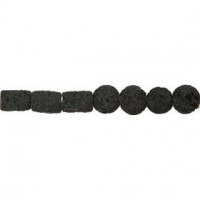 Perles en résine, dim. 24x38 + 31x22 mm, diamètre intérieur 2 mm, 7 assortis, noir [HOB-63103]