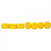 Perles en résine, dim. 24x38 + 31x22 mm, diamètre intérieur 2 mm, 7 assortis, curry [HOB-63110]