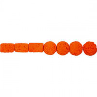 Perles en résine, dim. 24x38 + 31x22 mm, diamètre intérieur 2  mm, 7 assortis, orange clair [HOB-63111]