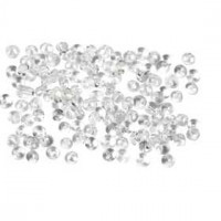 Perles gouttes en verre, d: 3 mm, la taille du trou 0,6 mm, transparent, 120gr [HOB-69656]