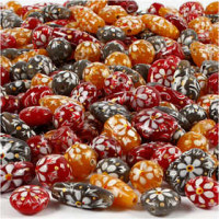 Perles fleurs, dim. 11-21 mm, la taille du trou 2 mm, 216pièces [HOB-69861]
