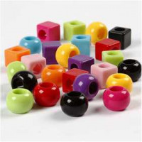 Multi mix, dim. 11 mm, la taille du trou 7 mm, Couleurs assorties, 75 g, 150ml [HOB-699601]