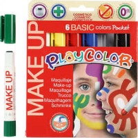 Maquillage Playcolor, Couleurs assorties, basique, 6x5gr [HOB-76300]