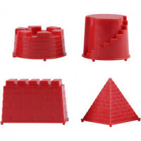 Moules de coulage, dim. 5,5-8,5 cm, château, 4assortis [HOB-78274]
