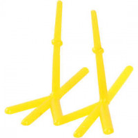 Pattes de poules, L: 37 mm, h: 28 mm, jaune, 50pièces [HOB-78278]