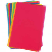 Feuilles de plastique thermorétractable, feuille 20x30 cm, couleurs franches, 100flles [HOB-79084]