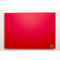 Sketch Book A3 White Plain Cover Red (1 pc) [BOP-SCHBA3R]