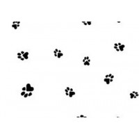 Sacs à pliure latérale imprimés patte de chien 12.7 x 7.6 x 29.2cm   (100 pièces)   [G5PAW]