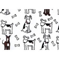 Sacs à pliure latérale imprimés chiens 12.7 x 7.6 x 29.2cm   (100 pièces)   [G5PUP]
