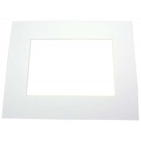 Passe partout Blanc éclatant 7.5 x 11.5cm pour le découpage intérieur. 30.5 x 40.6cm (25 Pièces) [MS30041]