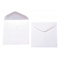 Enveloppes opaques Premium, Blanche 7.3 x 7.3cm (50 Pièces) [E1e0]