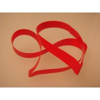 Ruban élastique de décoration Vinyle Stretch à dérouler rouge 25,5cm  (50 Pièces)  [10CVLRD]