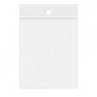Sacs zip à transparence cristalline avec rond pour suspension 12,7 x 17,8cm (100 Pièces) [ZR57]
