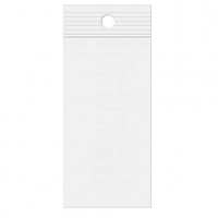 Sachets zip à transparence cristalline avec rond pour suspension 7 x 25,4 cm (100 Pièces) [ZR23Q10]