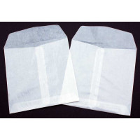 Enveloppes glassines avec collage au milieu 14x14cm (100 pièces) [G14]