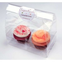 CBG2 Sachets à Cupcake pour 2 cupcake 17.5x10x22.5 cm. 