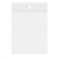 Sachets zip à transparence cristalline avec rond pour suspension 7 x 19,7cm (100 Pièces) [ZR27XL]