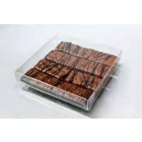 Boite pour chocolat avec plateau d'insertion 14.3 x 2.5 x 14.1cm (100 pièces) [CNDY48]