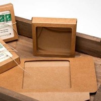 Kit de boites à fenêtre kraft 10.5x2.2x10.5cm (25 Pièces) [WKRS245]