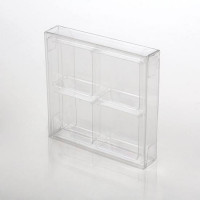 Boites à transparence cristalline pour confiseries artisanales par coffrets de 4. 7 x 2.1 x 6.8cm (25 Pièces) [CNDY276]