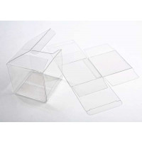 Boites cadeau plastique à transparence cristalline 10.2 x 10.2 x 10.2cm (25 Pièces) [FB56]