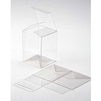 Boîtier cadeau à transparence cristalline avec fond pop up 15.9 x 14 x 19.4cm (25 Pièces) [PLB106]