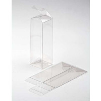 Boîtier cadeau à transparence cristalline avec fond pop up 5.1 x 5.1 x 15.2cm (25 Pièces) [PLB137]