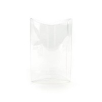 Petites boites berlingot à transparence cristalline 10.2 x 2.9 x 15.2cm  (Sans crochet pour suspension)   (25 Pièces)  [PB77NH]