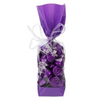 Sachets impimés avec extrémités violette 5,1 x 4,8 x 24,1 cm (100 pièces) [G1PL]