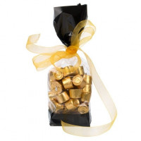 Sachets imprimés transparents avec extrémités noires 6.7 x 4.8 x 27.3 cm (100 Pieces) [G2BK]