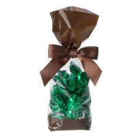 Sachets imprimés transparents avec extrémités marron 6.7 x 4.8 x 27.3 cm (100 Pieces) [G2BN]