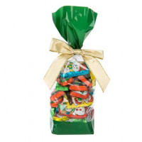 Sachets imprimés transparents avec extrémités vertes 6.7 x 4.8 x 27.3 cm (100 Pieces) [G2GR]