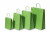 Sac de course Vert - Papier Kraft 100 grammes - 32+12 x 41 cm (50 pièces) [PAM3241GR]