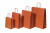 Sac de course Orange - Papier Kraft 90 grammes - 18+8 x 22 cm (50 pièces) [PAM1822OR]