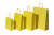 Sac de course Jaune - Papier Kraft 90 grammes - 18+8 x 22 cm (50 pièces) [PAM1822Y]
