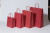 Sac de course Rouge - Papier Kraft 90 grammes - 18+8 x 22 cm (50 pièces) [PAM1822R]