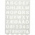 Gabarit, feuille 21x29 cm, h: 2,6 cm, lettres et chiffres, 1pièce [HOB-11708]
