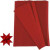 Bandes de papier étoiles, l: 15 mm, d: 6,5 cm, rouge, 500bandes, L: 45 cm [HOB-20934]