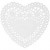 Napperons en papier, d: 10 cm, coeur, 30pièces [HOB-20964]