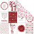 Papier Design, feuille 30,5x30,5 cm,  180 gr, , amour et coeurs, 5flles [HOB-22521]