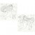 Chassis entoilés avec impression, dim. 20x20 cm, profondeur 1,4 cm, sirène, 2pièces, 280 gr [HOB-22794]