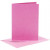 Cartes et enveloppes, dimension carte 10,5x15 cm, dimension enveloppes 11,5x16,5 cm, rose, 6sets [HOB-23017]